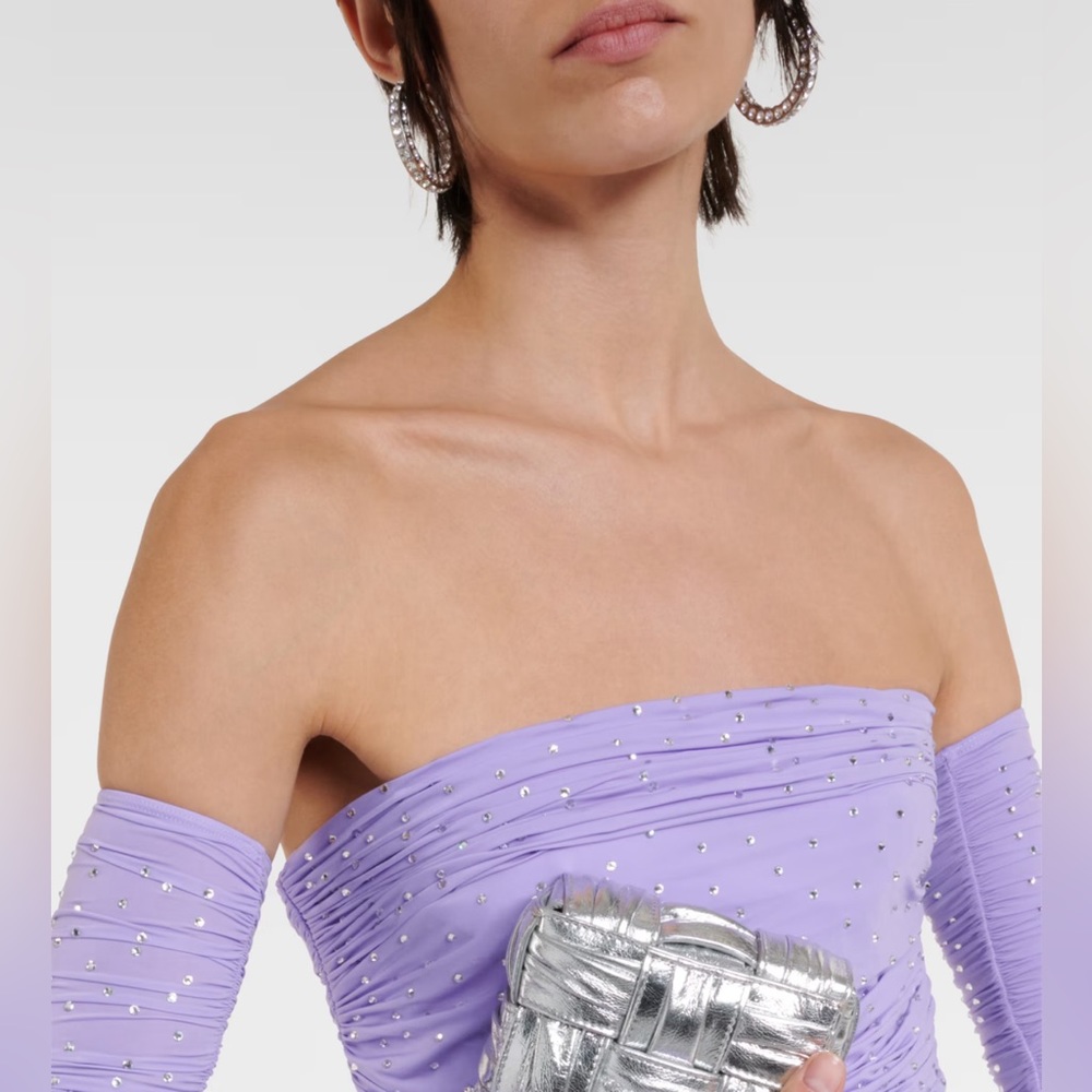Crystal-embellished jersey minidress - Picture 5 of 11